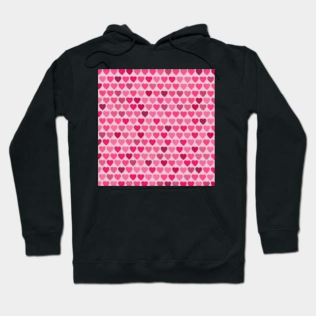 Pink Valentines Hearts Hoodie by smoochugs